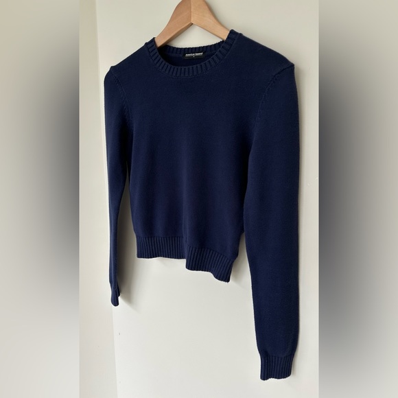 American Apparel - Cropped Sweater - Navy - Size M - Picture 2 of 9